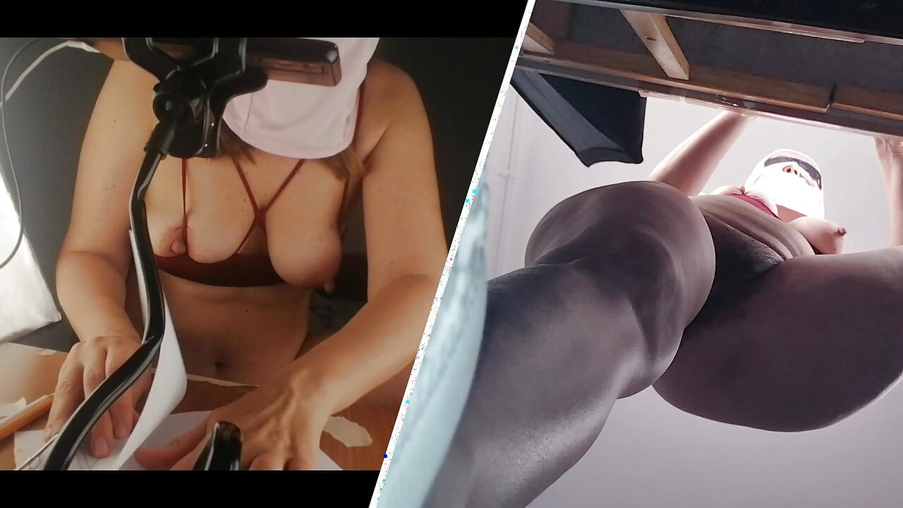 A sexy hairy brunette does the housework naked. Latina with hairy big. Sexy brunette tries on pantyhose, hairy pussy, big ass, b