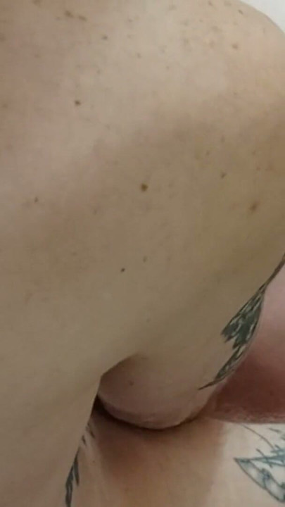 big hairy mother-in-law's pussy in cum after jerking off a dick | Clip 1