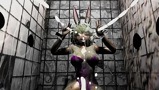 Cewek sange ini lagi asik mandi di kantor setelah jam kerja