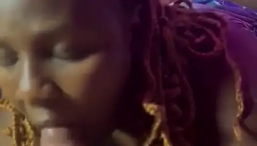 Giving Him Deep Throat Kisses