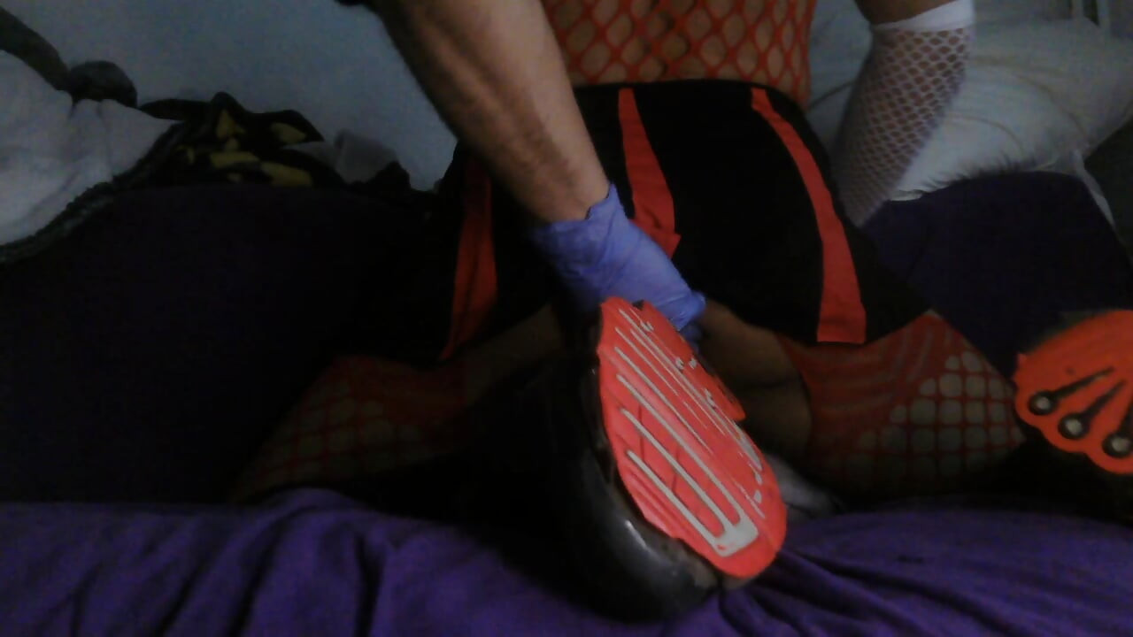 Black Red Cheerleader Outfit, BBC to Ride to Orgasm