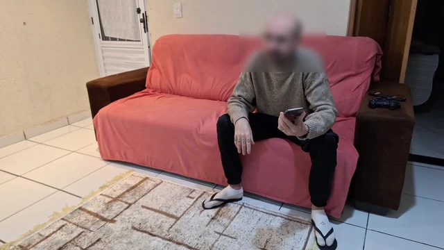 Prank with blindfolded wife in the middle of sex friend of husband enters the scene too