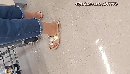 Morgen shopper, reife, honige braune füße