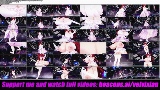 Sexy Demon Girl With Gigantic Tits Dancing In Sexy White Dress (3D HENTAI)