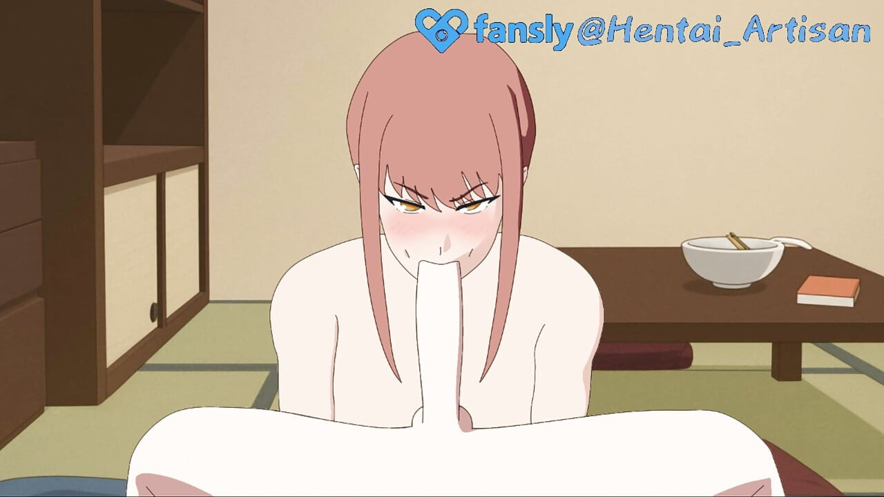 Hentai Artisan: Makima, Chainsaw Man, Black Stockings Footjob, Deepthroat Facefuck, Double Penetration, Gets Fucked Hard