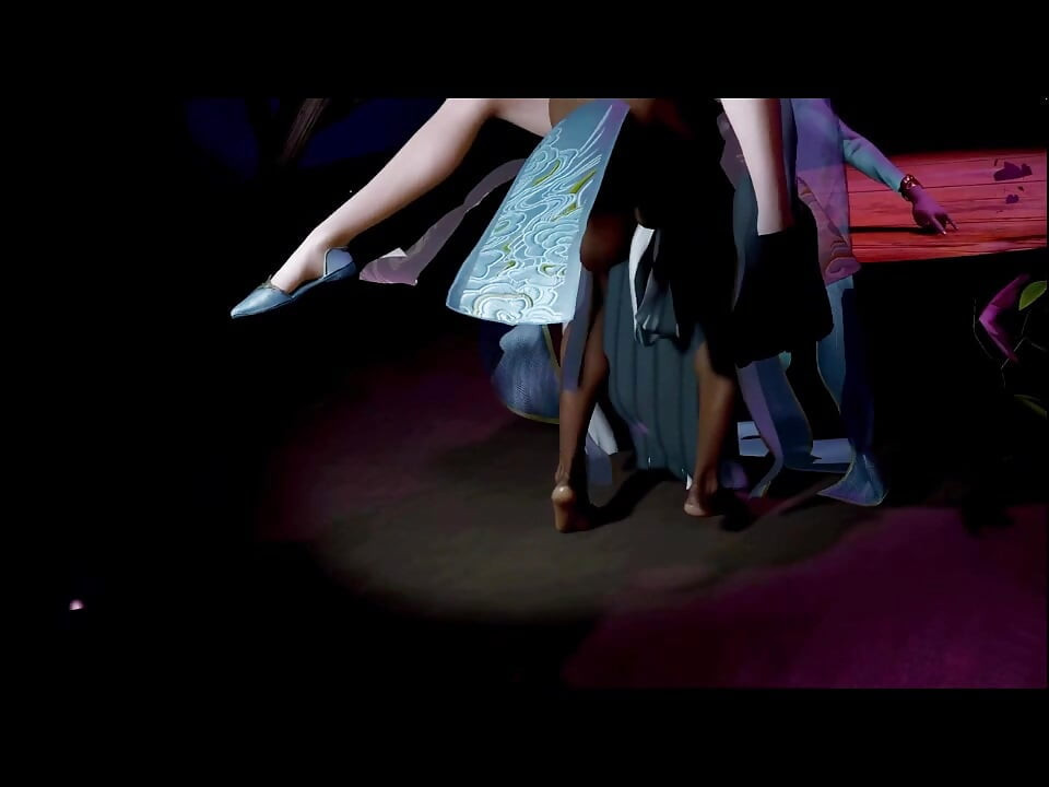 像素女神解开：运动中的曲线 - 3D 动画成人动漫