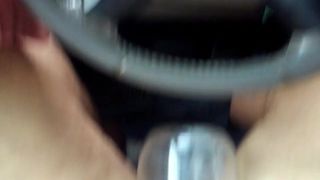 Driving while pumping cock and balls