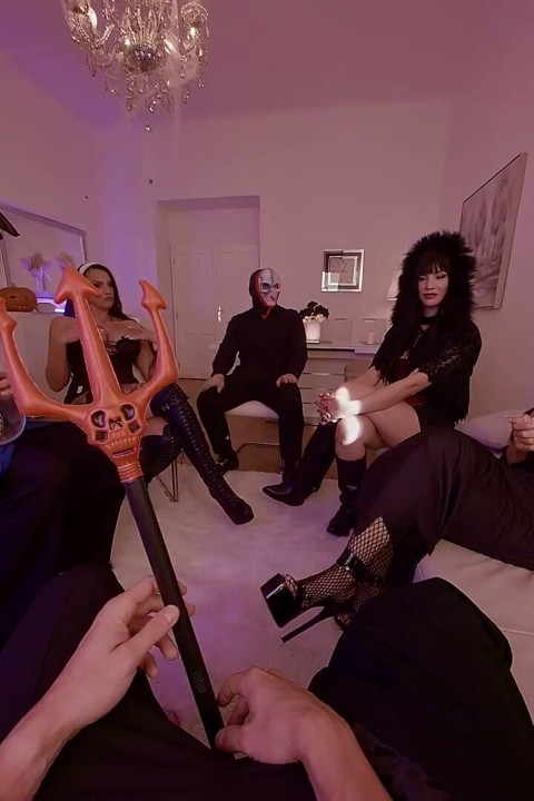 Halloween Party with Friends Totally Goes Out of Hand and Everyone Fucks Around