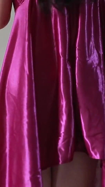 A GIRL WHO WEARS A SEXY SATIN DRESS IN THE LATEST INDO | Clip 1
