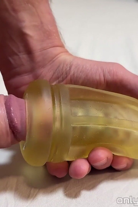 Horny Boy's Flashlight Penetration and Rubbing Is so Intense He Has to Moan and Scream for a Cumshot Bed - John Delove