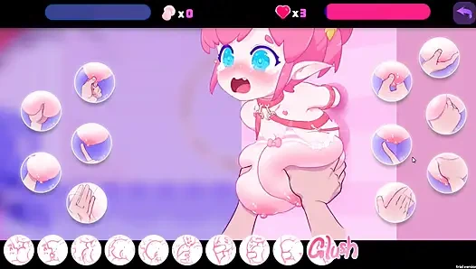 Hentai oyunu - elf kız langırt - büyük memeli şeftali çiçeği elf yakınlaşıyor - ateşli fantezi seks sahnesi