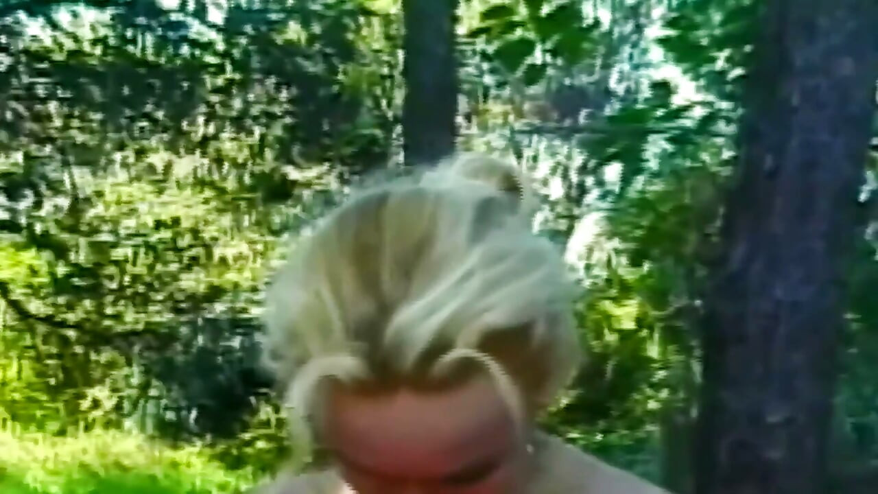 Insatiable Blonde 18yo Drains Transsexual Cock Outdoors