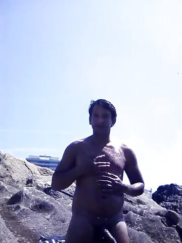 Very horny on the nudist beach