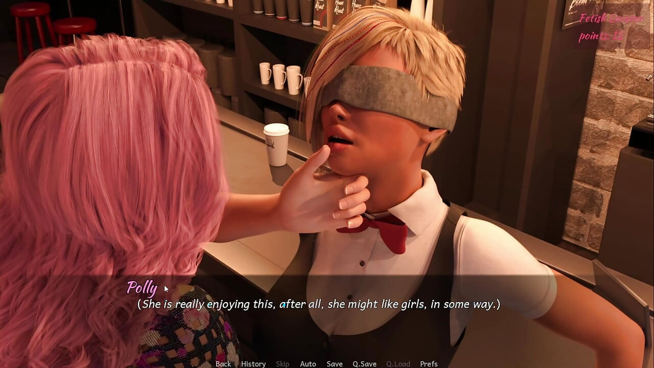 FetishLocator part 3. I make a girl try another girl blondfolded. She cums so quick