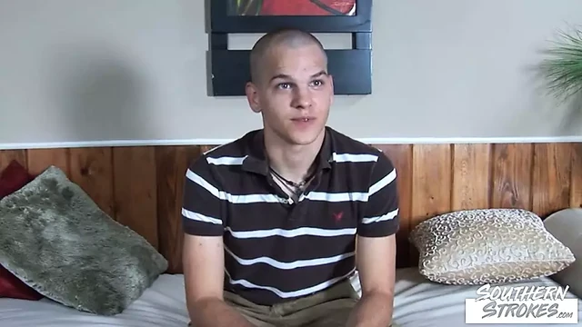 SOUTHERNSTROKES Buzz Haircut Amateur Masturbates Solo