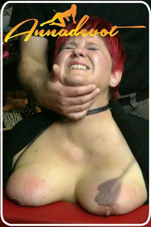 I have to put my big BBW natural tits on a BDSM fuck buck and then he spanks me tits and nipples. that makes my cunt wet.