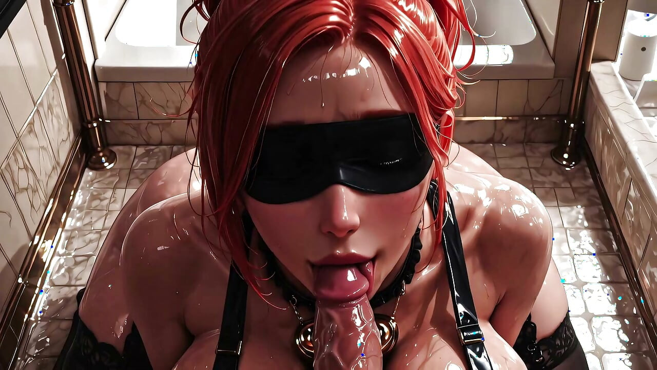 Collared Stepsister with Massive Tits - Blindfolded, Soaking Wet and Begging in a Luxury Bathroom