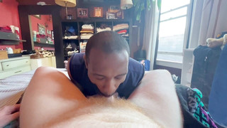Sucking and riding Daddy