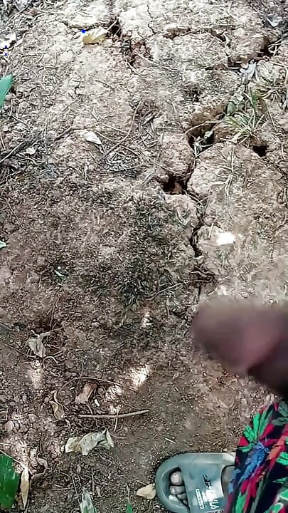 African Boy Masturbating Inside the Bush