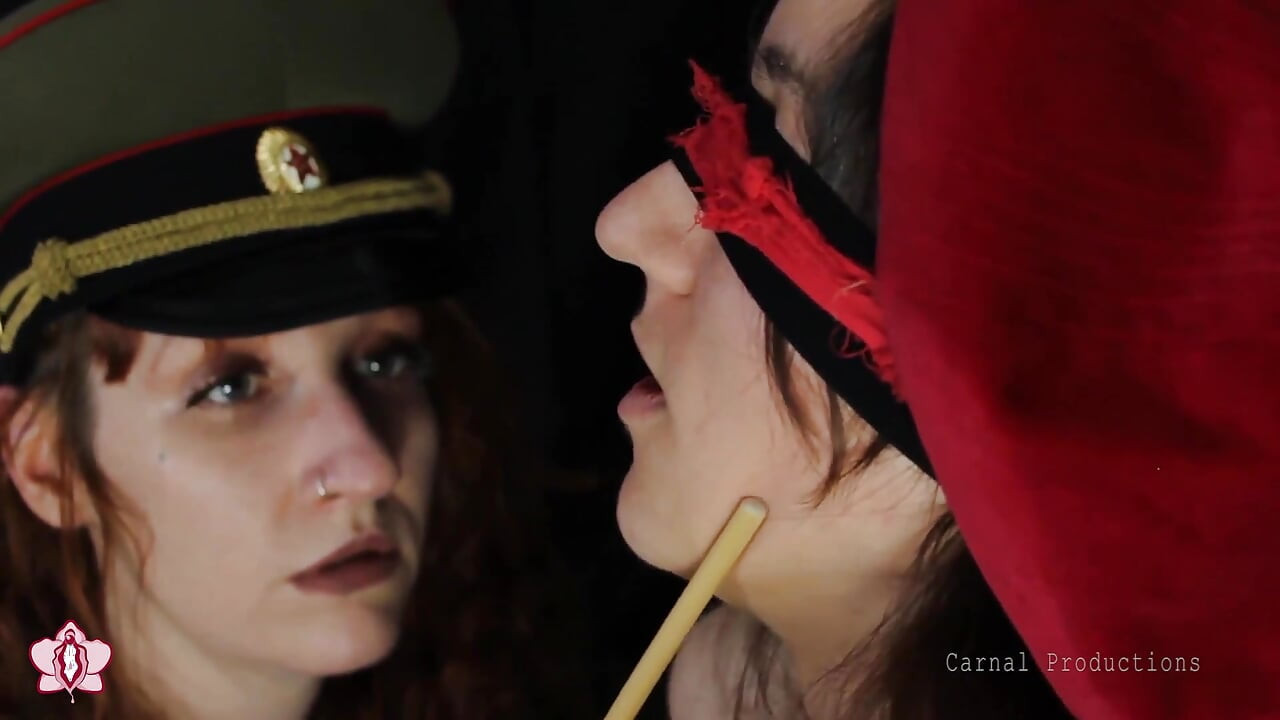 Slave Mila's Front Thigh Caning Interrogation by Mistress Roxy