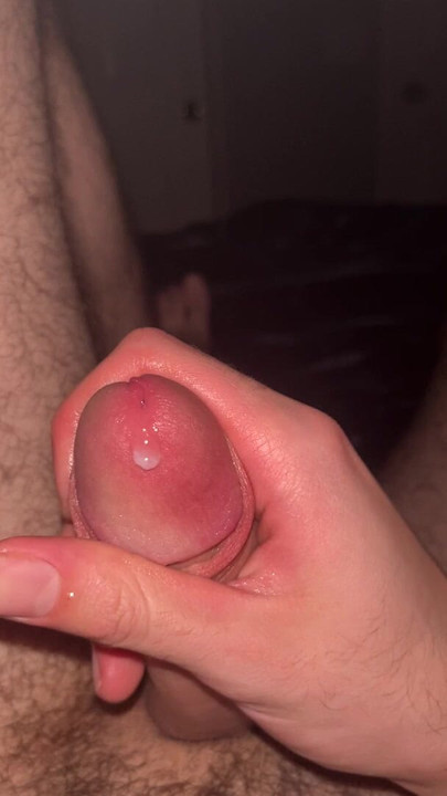 Edging my milk out my cock. Another late night play