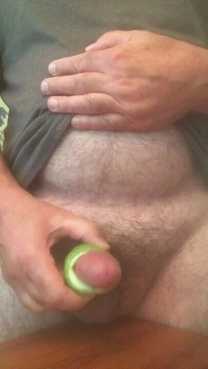 Jerking off Cucumber salad with dressing