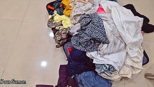 Playing games with stepmom while cleaning house