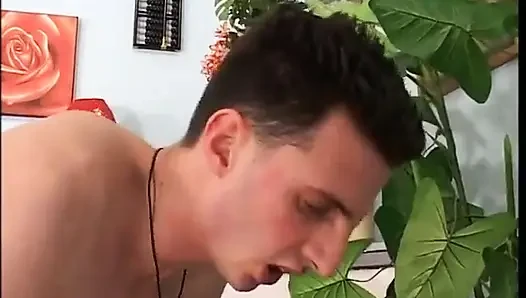 Naughty stepmom teaches to her stepson how to fuck with a woman