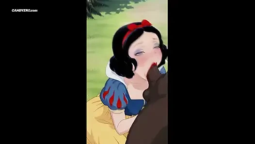 Ai generated snow white girl dientot sama kontol besar pria kulit hitam