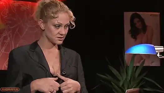 Perfect Strict Office MILF in Stocking and Suspenders