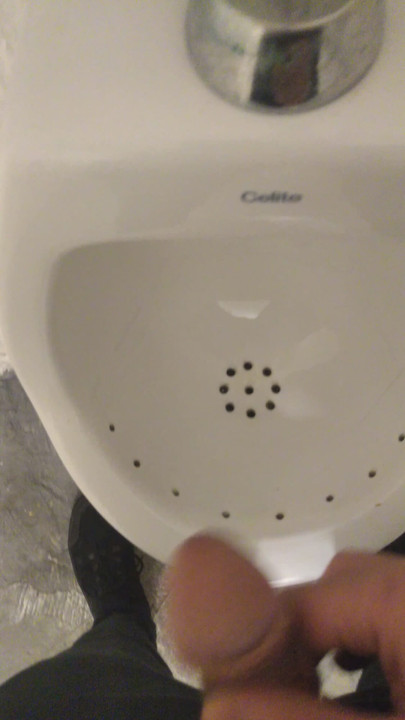 Small dick piss in bathroom