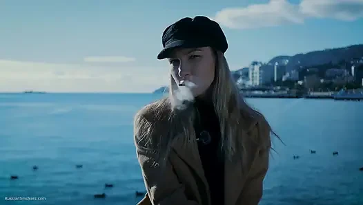 Outdoors Smoking with Beaty Russian Girl 1