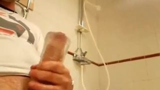 Guy comes HARD while playing with fucktoy