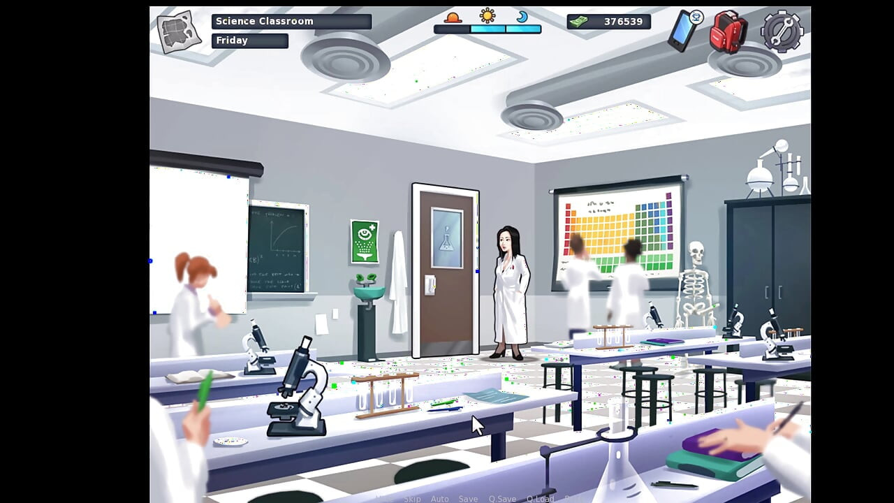 Summertime Saga, dia memberinya handjob di kamar mandi dan membersihkannya.