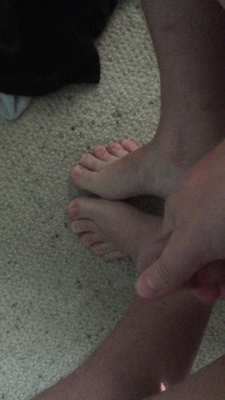 Cumming on my own feet