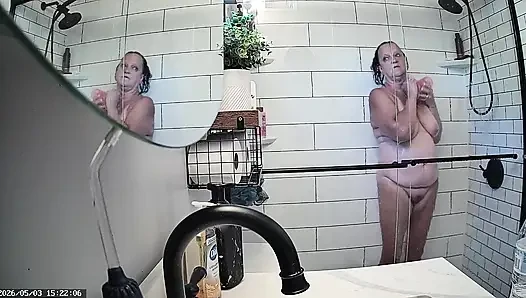 Mrs. Joanne Tanner a Real Public Schoolteacher Captured in the Shower 05-01-26 & 05-03-26