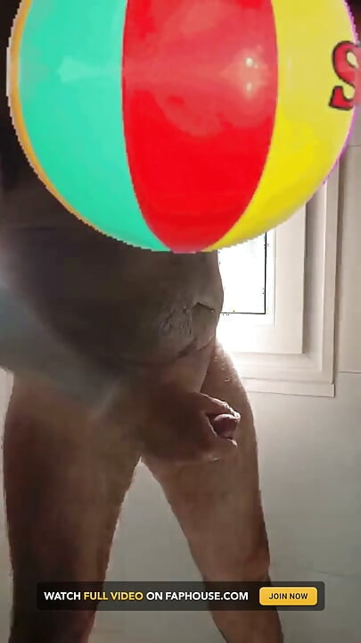 Handsome Mature Chubby with Big Fat Cock Shaving My Cock and Eggs in the Shower in Close-up
