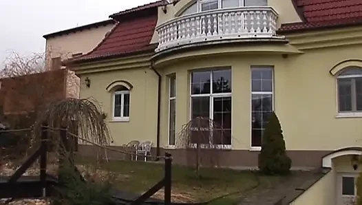 Attractive German MILF fucked in kitchen while wearing stockings