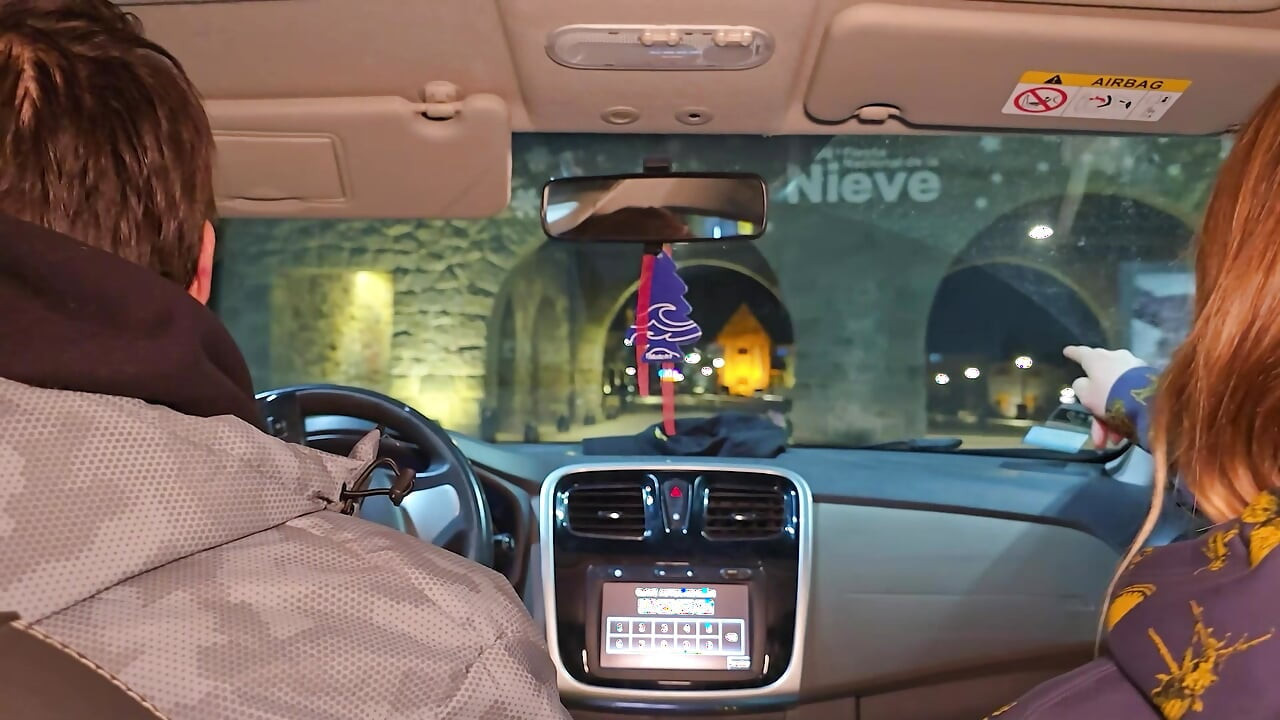A double blowjob in my friend's car DIRTY MORBID GIRLS