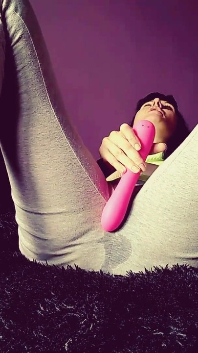 Jaw-dropping moment from "I put a vibrator into my pants and got so excited that I didn't have time to take them off and they got wet from my juic"