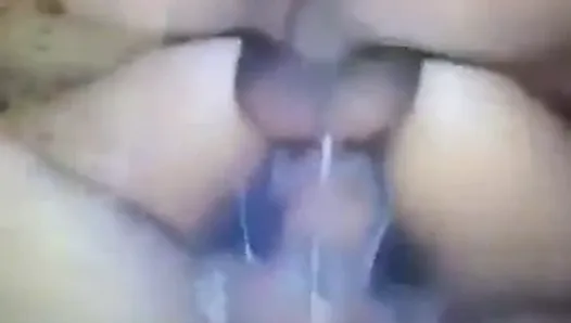 Double Penetration with lots of Sticky Cum