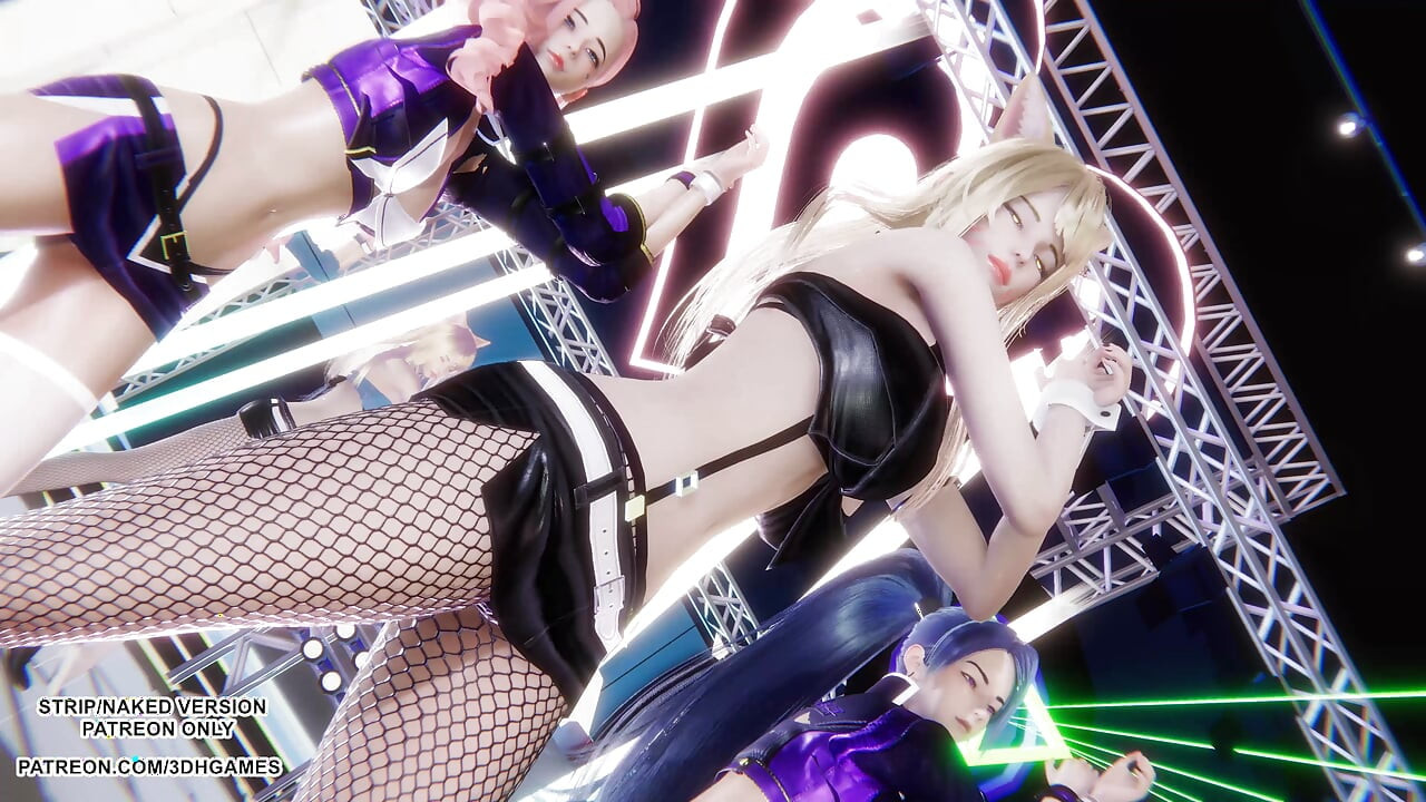 MMD - Red Velvet - Russian Roulette - Ahri Kai'Sa và Seraphine Sexy Kpop Dance League of Legends Hentai Uncensored 4K 60FPS