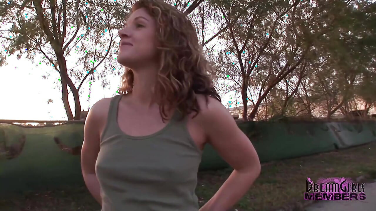 Gorgeous Babe Strips Buck Naked in a Public Park