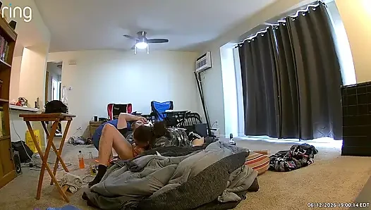 Horny wife needs shower sex while she has her period