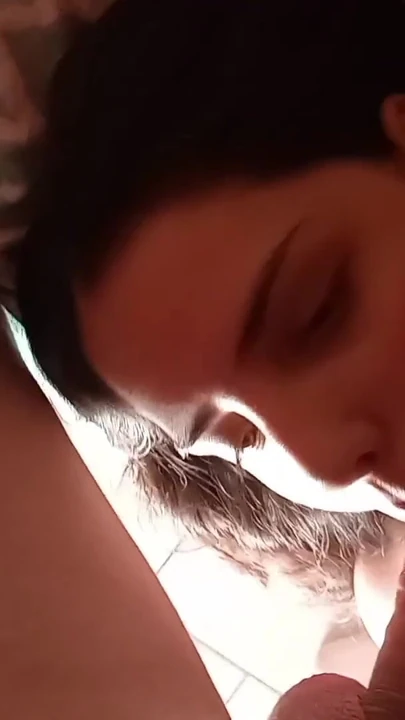 Powerful moment from "Stepfather fucks his stepdaughter's mouth until he finishes : Stepdaughter lets herself come in his mouth"
