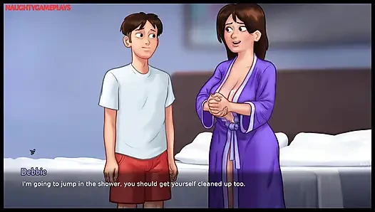 Yaz mevsimi efsanesi darkcookie tarafından bölüm 23 - ateşli orta yaşlı seksi kadın onu yatağında mastürbasyon yaparken yakaladı ve iyi boşalmasına yardım etti