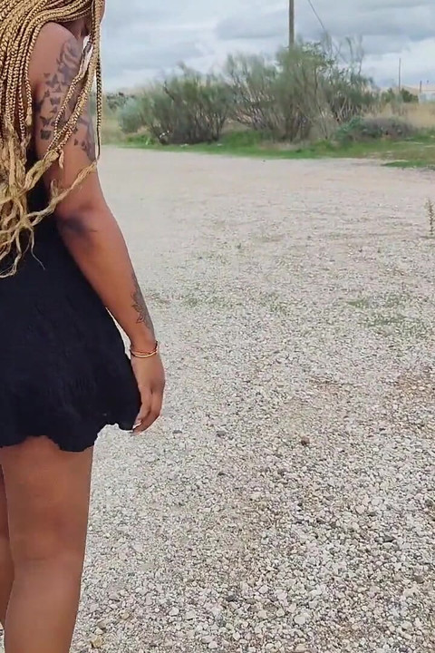 Outdoor Naked Walk Ebony Publig Pussy Spread Close-ups Ass