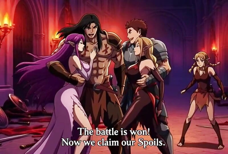 After an epic fantasy battle victors claim their spoils