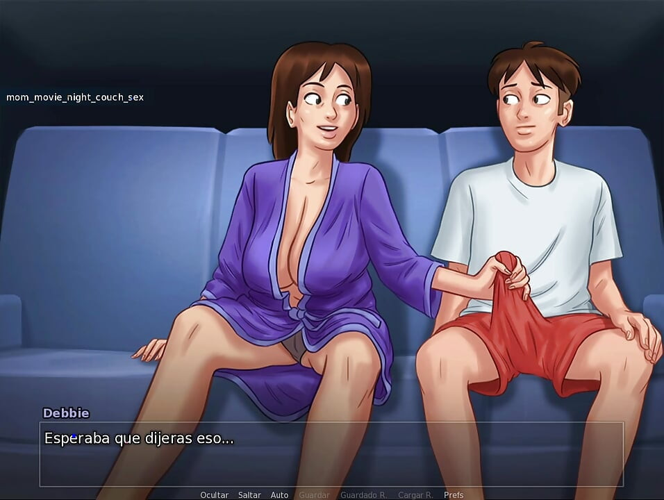 Stepmom and stepsister fight for the tenant's cock in the house and fuck him all the time - summertime saga