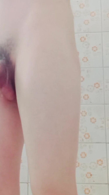 Unforgettable moment from "Shower Masturbation with Condom Fun💦"